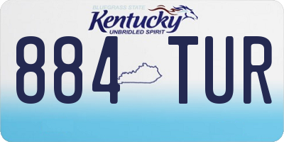 KY license plate 884TUR