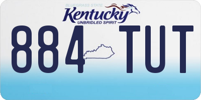 KY license plate 884TUT
