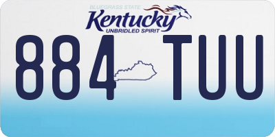KY license plate 884TUU