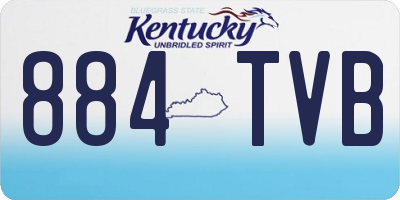 KY license plate 884TVB