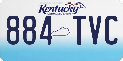KY license plate 884TVC
