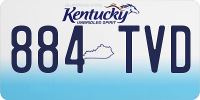 KY license plate 884TVD