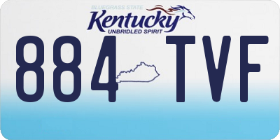KY license plate 884TVF
