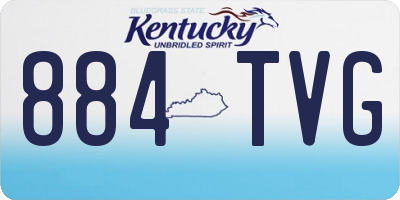 KY license plate 884TVG