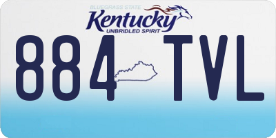 KY license plate 884TVL