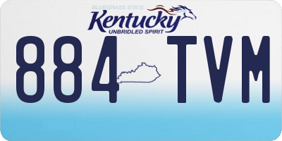 KY license plate 884TVM