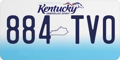 KY license plate 884TVO