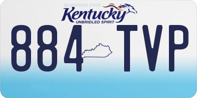 KY license plate 884TVP