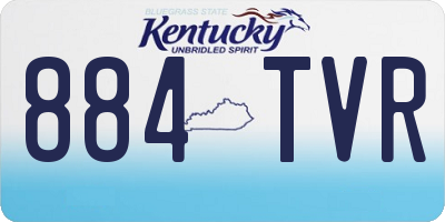 KY license plate 884TVR