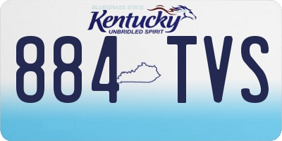 KY license plate 884TVS
