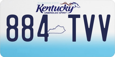 KY license plate 884TVV