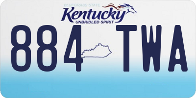 KY license plate 884TWA