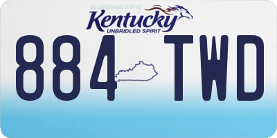 KY license plate 884TWD