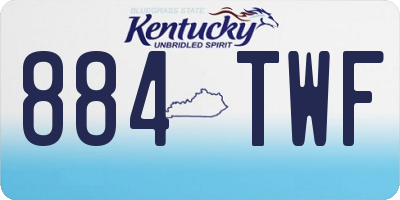 KY license plate 884TWF