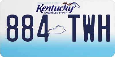 KY license plate 884TWH