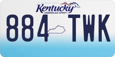 KY license plate 884TWK