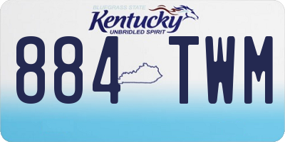 KY license plate 884TWM