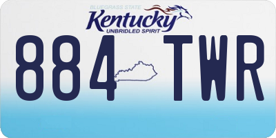 KY license plate 884TWR