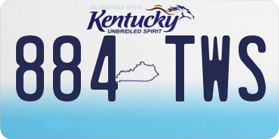 KY license plate 884TWS