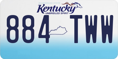 KY license plate 884TWW
