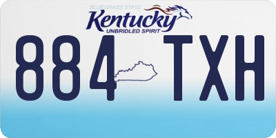 KY license plate 884TXH