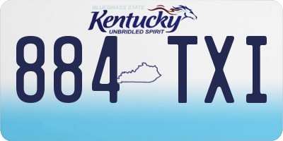 KY license plate 884TXI