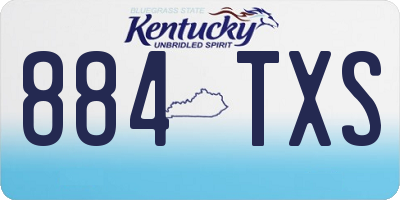 KY license plate 884TXS