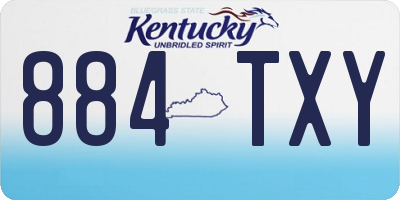 KY license plate 884TXY