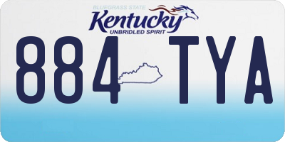 KY license plate 884TYA