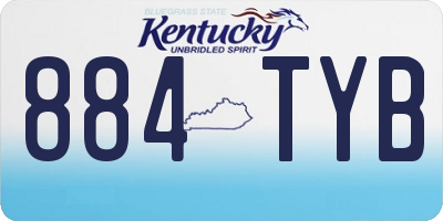 KY license plate 884TYB