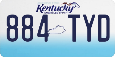 KY license plate 884TYD