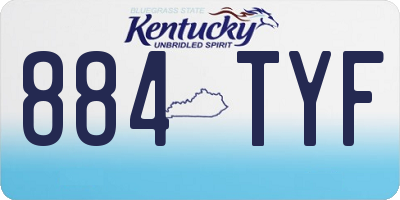 KY license plate 884TYF