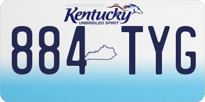 KY license plate 884TYG