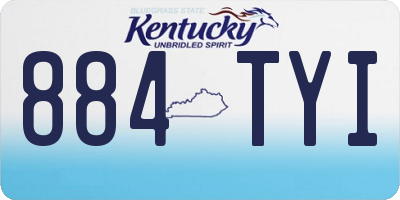 KY license plate 884TYI