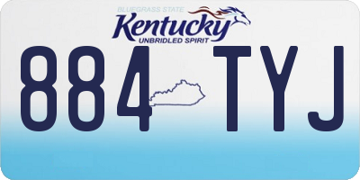 KY license plate 884TYJ