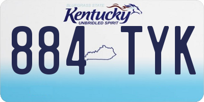 KY license plate 884TYK