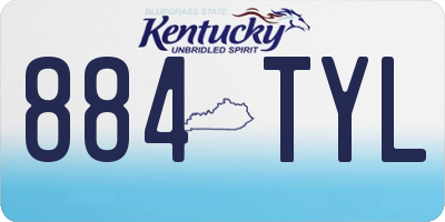 KY license plate 884TYL