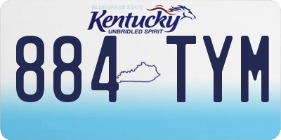 KY license plate 884TYM