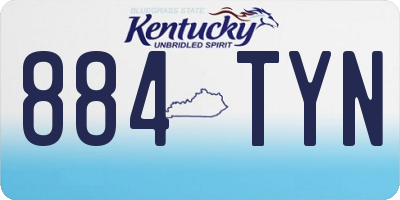 KY license plate 884TYN