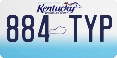 KY license plate 884TYP