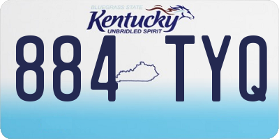 KY license plate 884TYQ