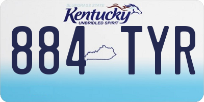 KY license plate 884TYR