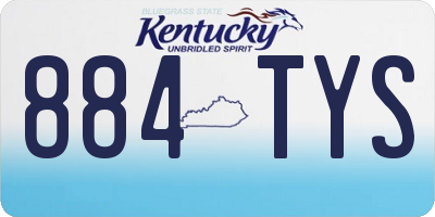 KY license plate 884TYS
