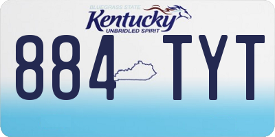 KY license plate 884TYT