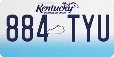KY license plate 884TYU