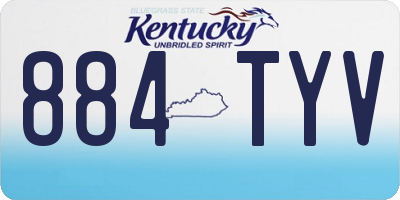 KY license plate 884TYV