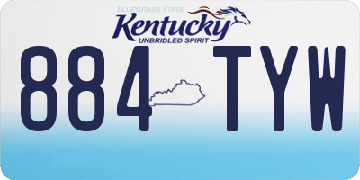 KY license plate 884TYW