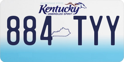 KY license plate 884TYY
