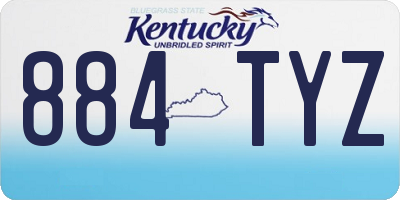 KY license plate 884TYZ