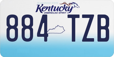 KY license plate 884TZB